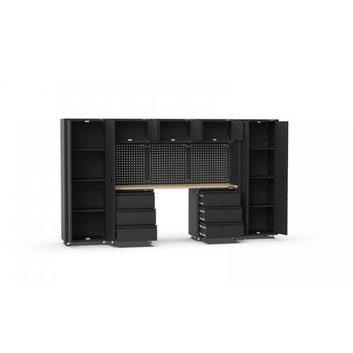 Black Workshop Garage Storage Cabinet Set | GS-D11C