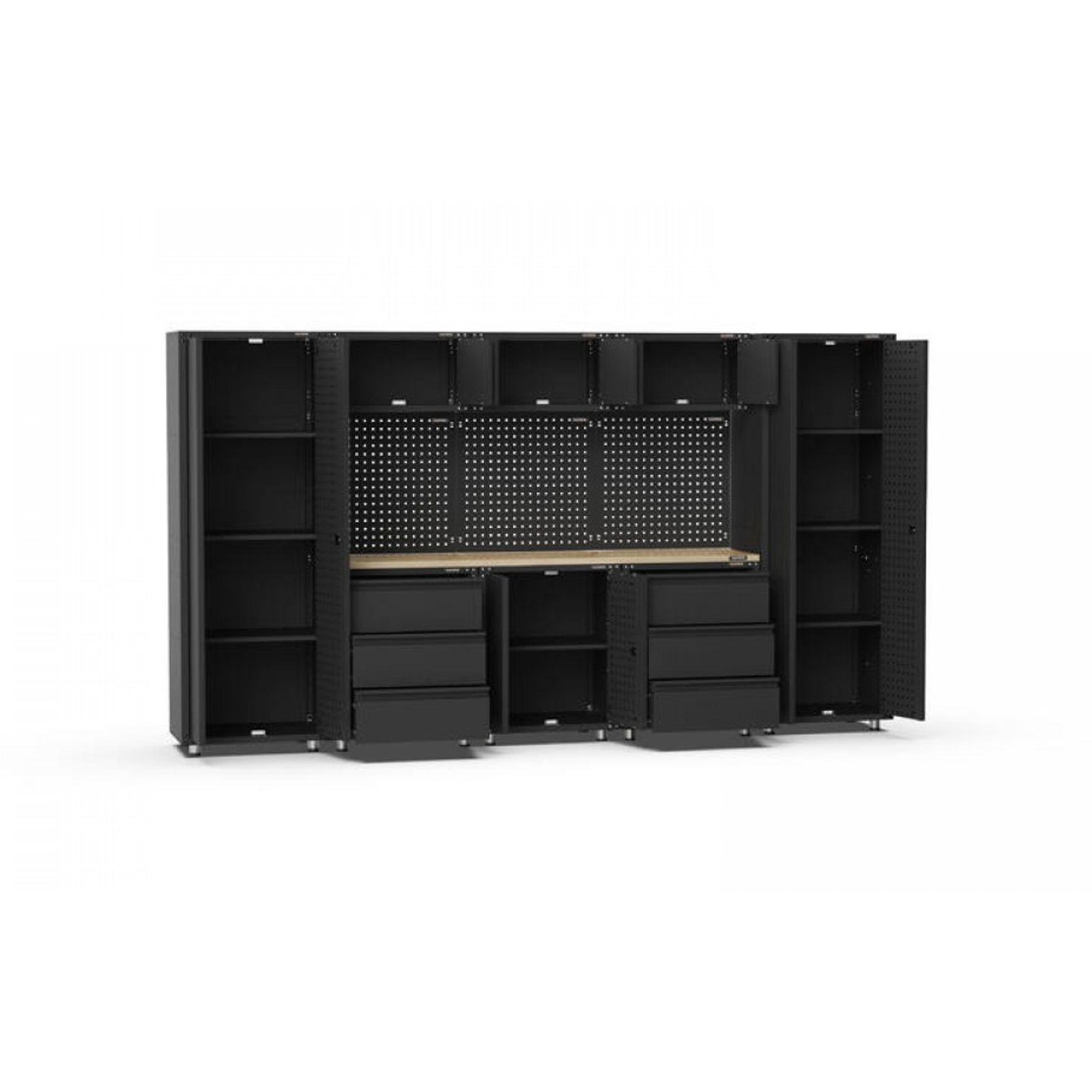 Black Workshop Garage Storage Cabinet Set | GS-D12