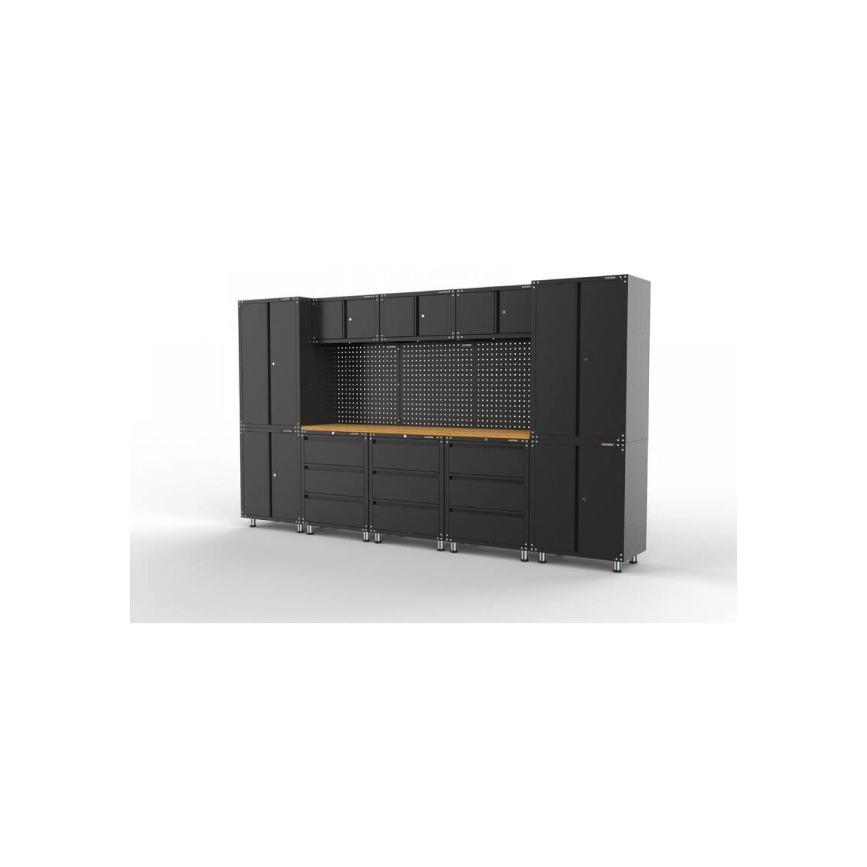 Black Workshop Garage Storage Cabinet Set | GS-D14