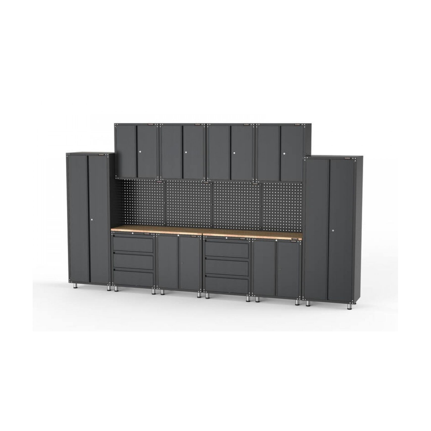 Black Workshop Garage Storage Cabinet Set | GS-D16