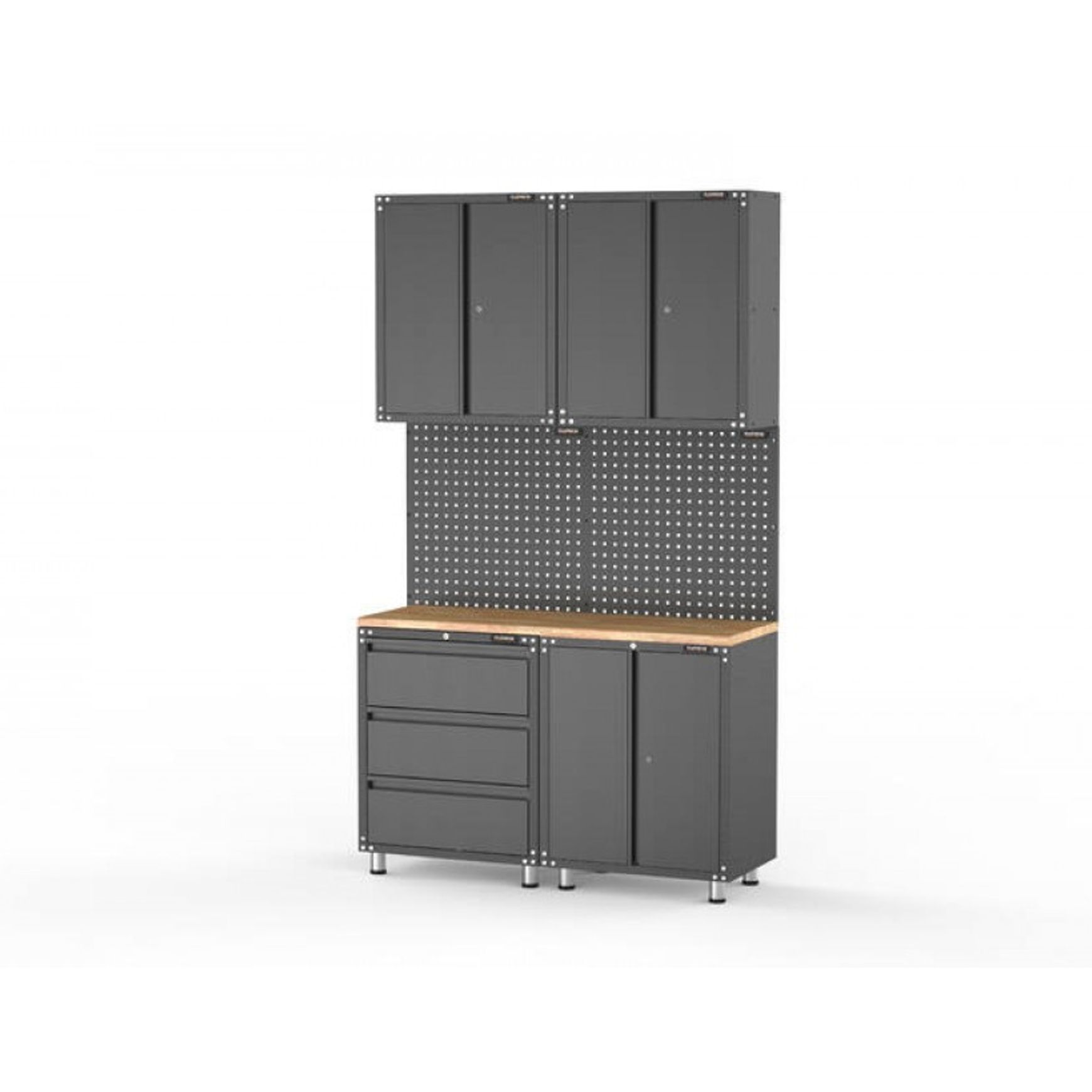 Black Workshop Garage Storage Cabinet Set | GS-D7