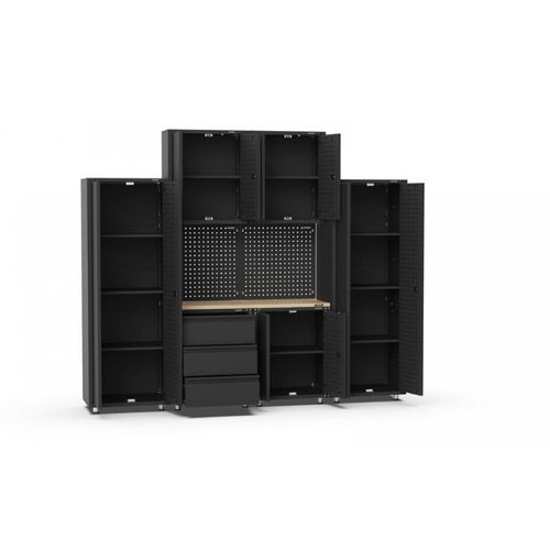 Black Workshop Garage Storage Cabinet Set | GS-D9B