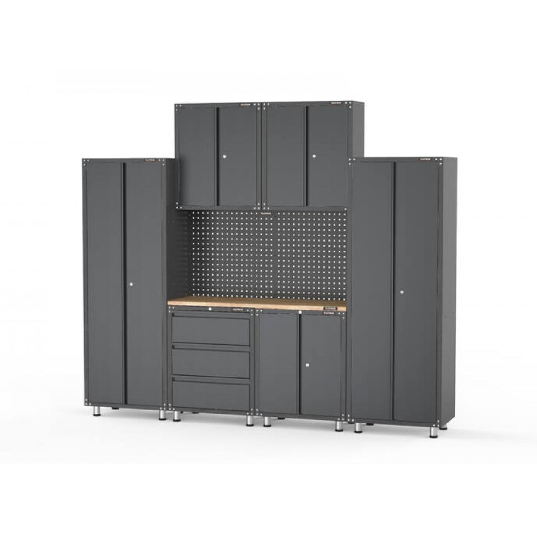 Black Workshop Garage Storage Cabinet Set | GS-D9B