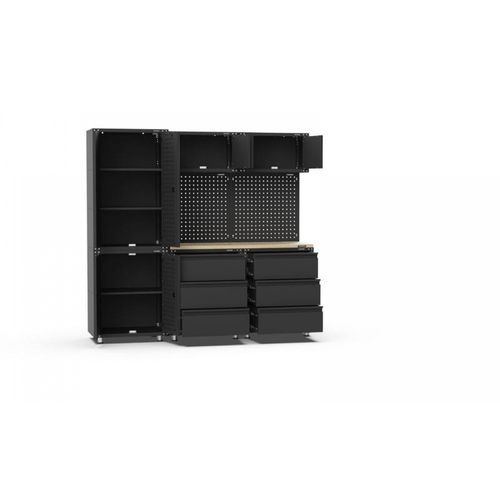 Black Workshop Garage Storage Cabinet Set | GS-D9C