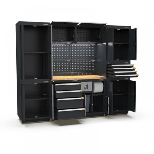 Pro Series Black Garage Storage Cabinet Set | GS30-21P