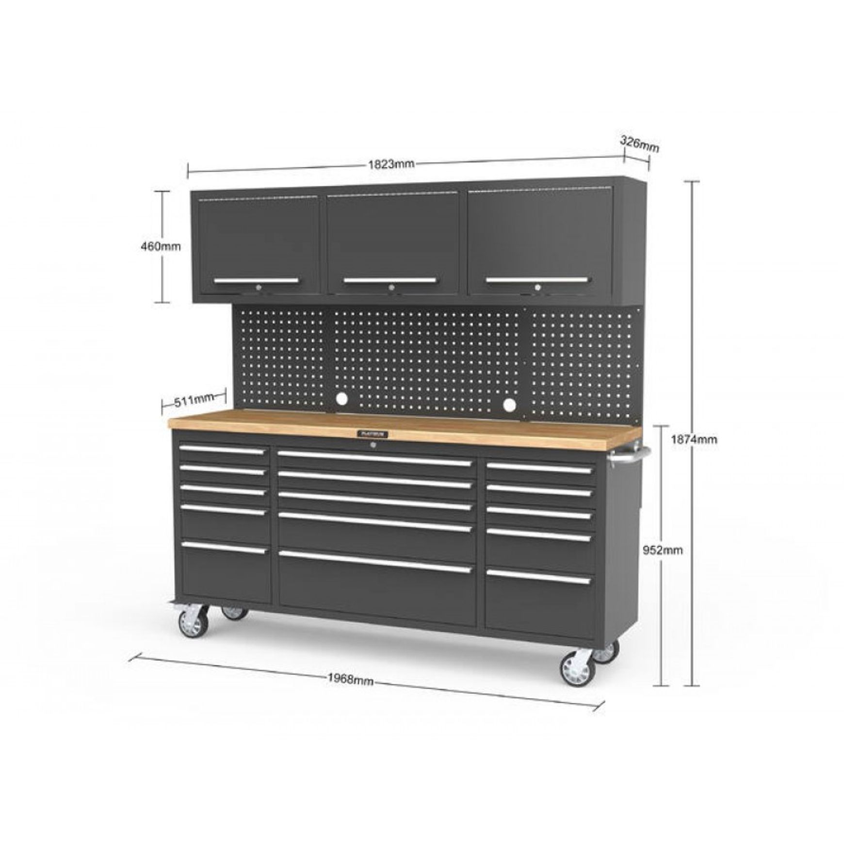 Black Mobile Work Bench | GS-WB72P6