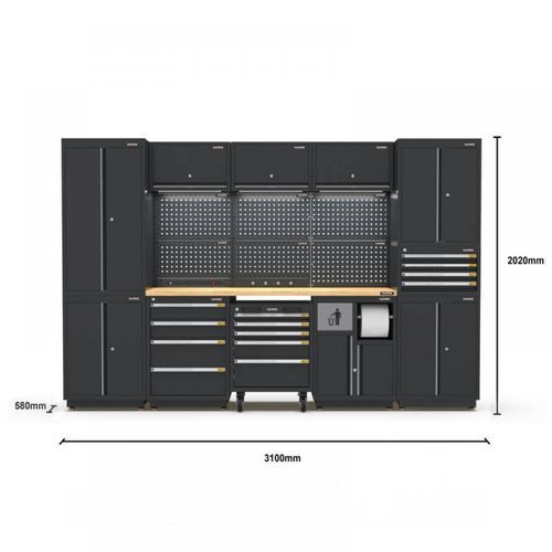 Pro Series Black Garage Storage Cabinet Set | GS30-27P