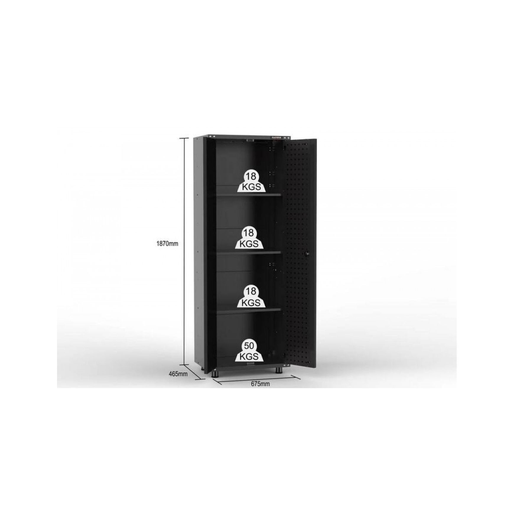 Black Workshop Garage Storage Cabinet Set | GS-D16
