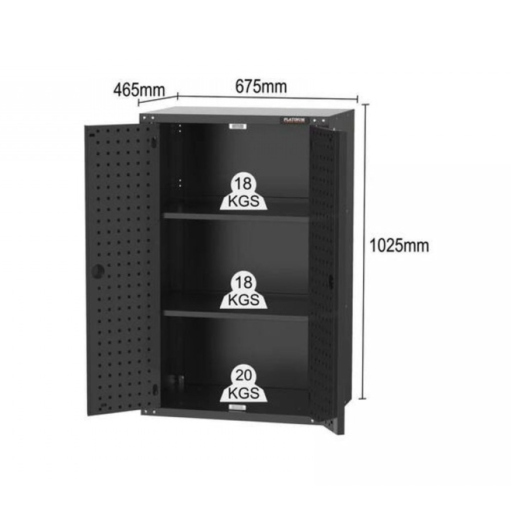 Black Workshop Garage Storage Cabinet Set | GS-D12B
