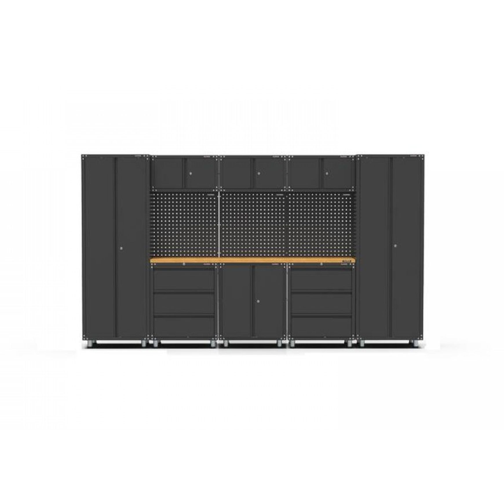 Black Workshop Garage Storage Cabinet Set | GS-D12