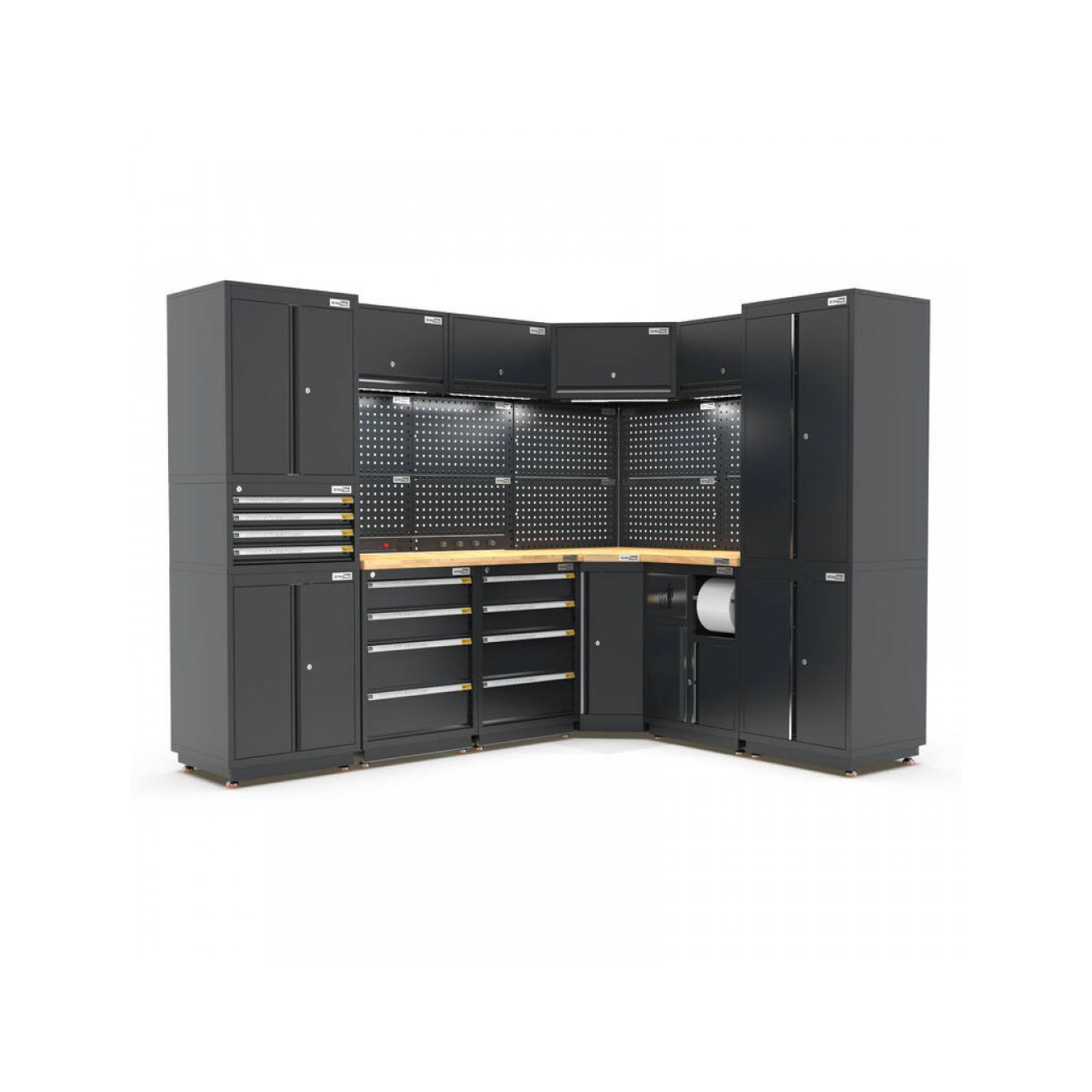 Pro Series Black Garage Storage Cabinet | GS30-COR38P