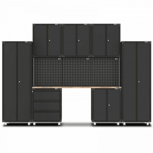 Black Workshop Garage Storage Cabinet Set | GS-D10