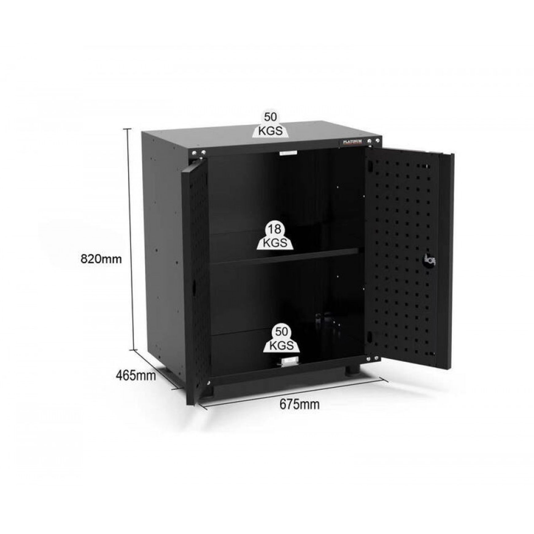 Black Workshop Garage Storage Cabinet Set | GS-D7