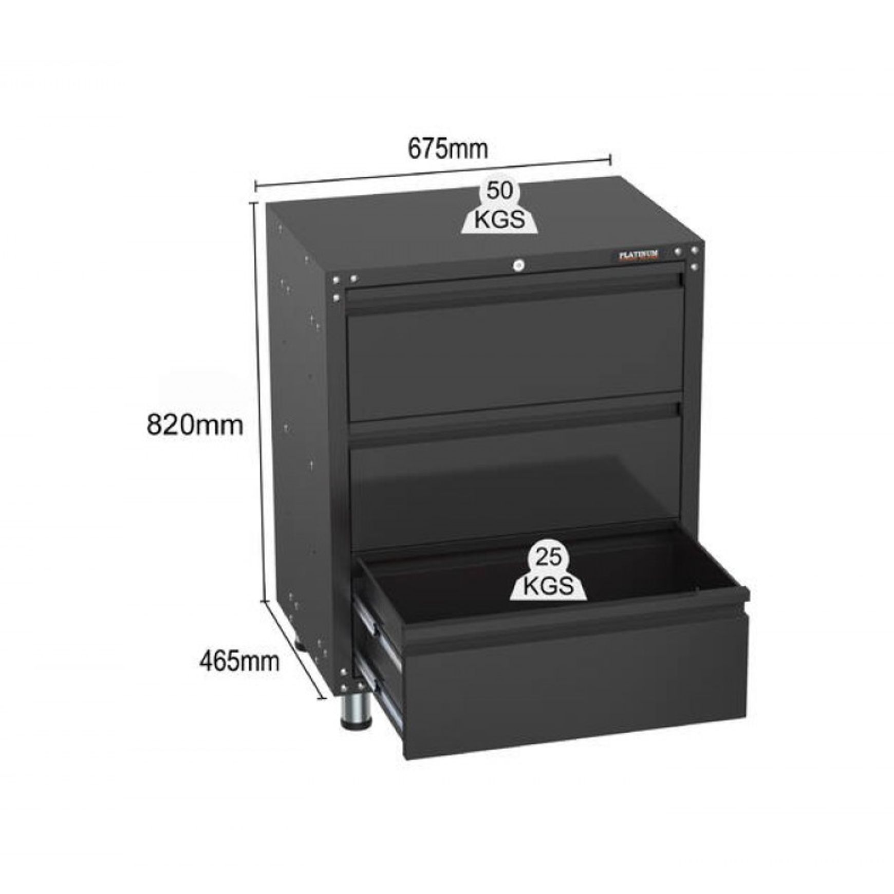 Black Workshop Garage Storage Cabinet Set | GS-D12