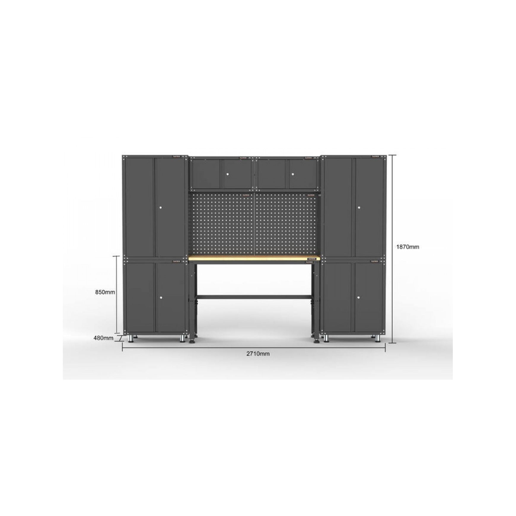 Black Workshop Garage Storage Cabinet Set | GS-D9A