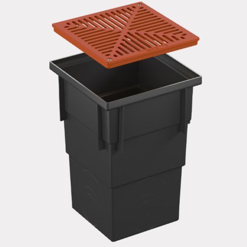 Series 300 Deep Pit with Terracotta Aluminium Grate