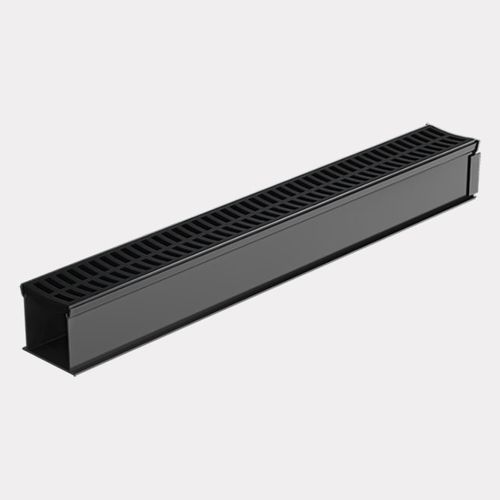 Rain Drain™ Trade – 1m w/ Black Plastic Grate & Joiner