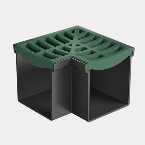 Rain Drain™ Trade – Corner with Green Plastic Grate