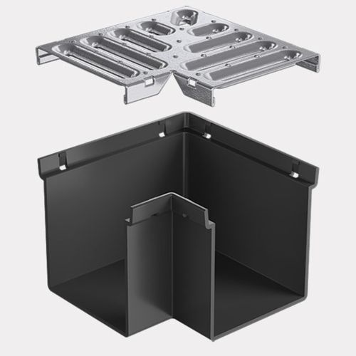Rain Drain™ Trade – Corner with Galvanised Steel Grate