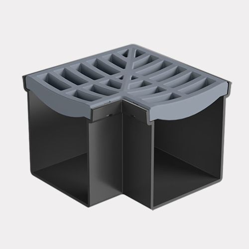 Rain Drain™ Trade – Corner with Grey Plastic Grate