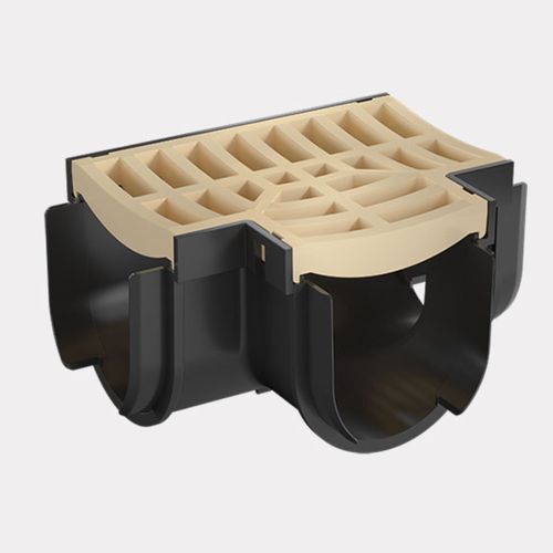 Storm Drain™ – Tee Piece with Sandstone Plastic Grate