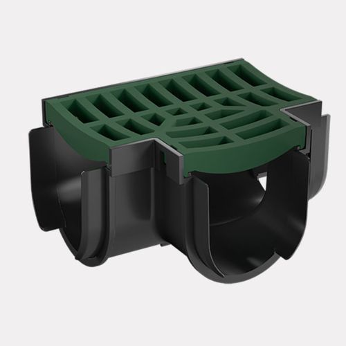 Storm Drain™ – Tee Piece with Green Plastic Grate