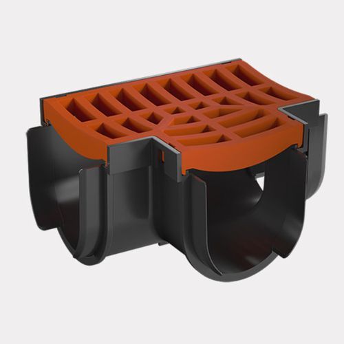 Storm Drain™ – Tee Piece with Terracotta Plastic Grate
