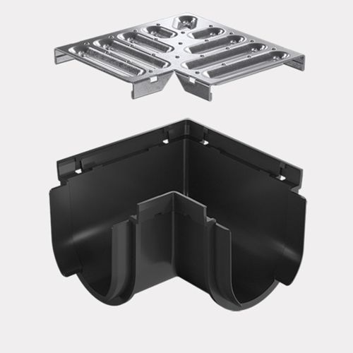 Storm Drain™ – Corner with Galvanised Steel Grate