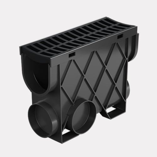 Storm Drain™ – Slimline Pit with Black Plastic Grate