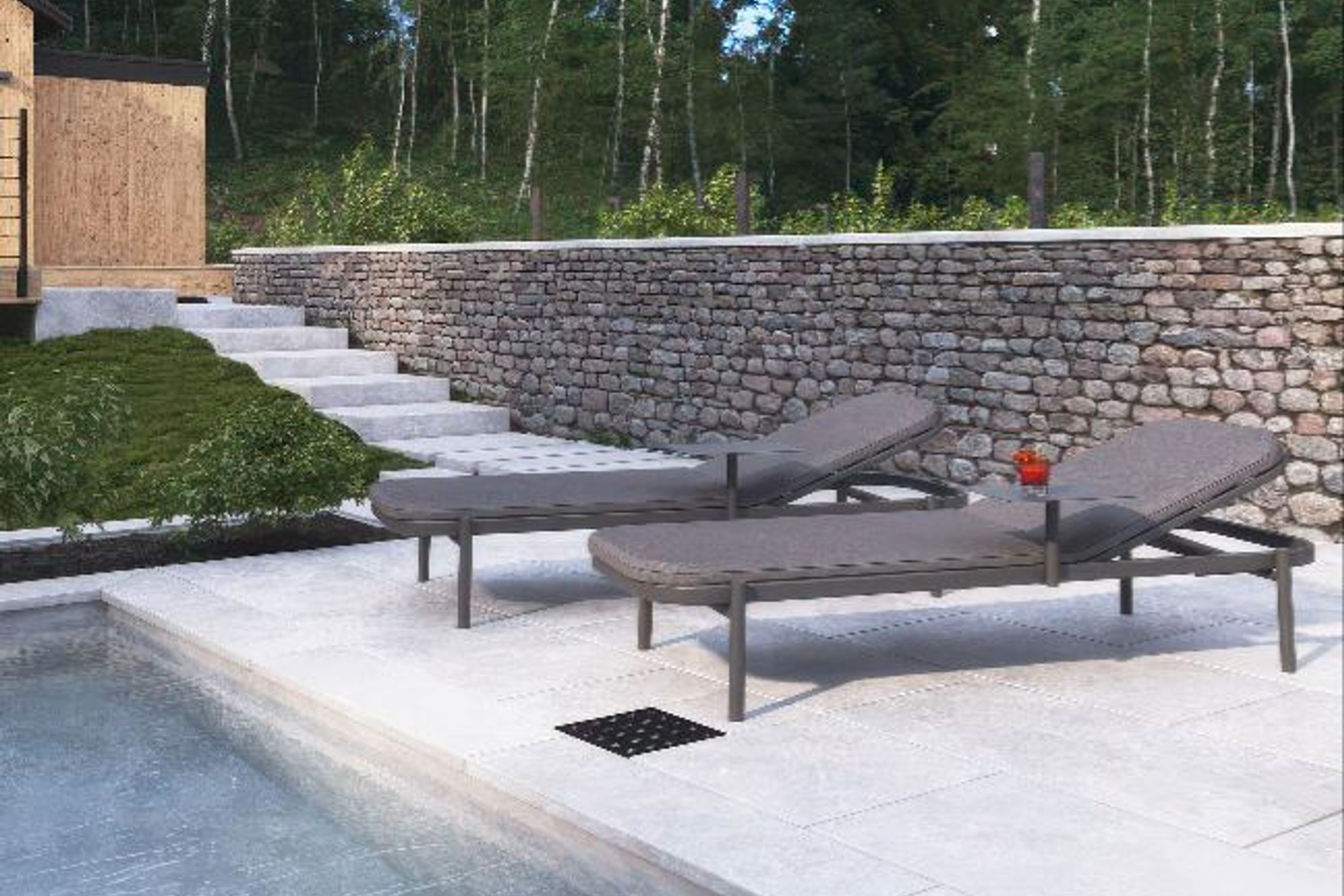 Verano Sun Lounger with Side Table