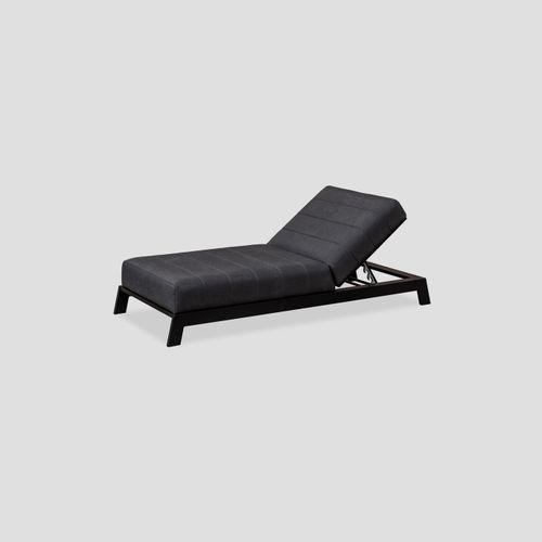 Piha Black Outdoor Lounger