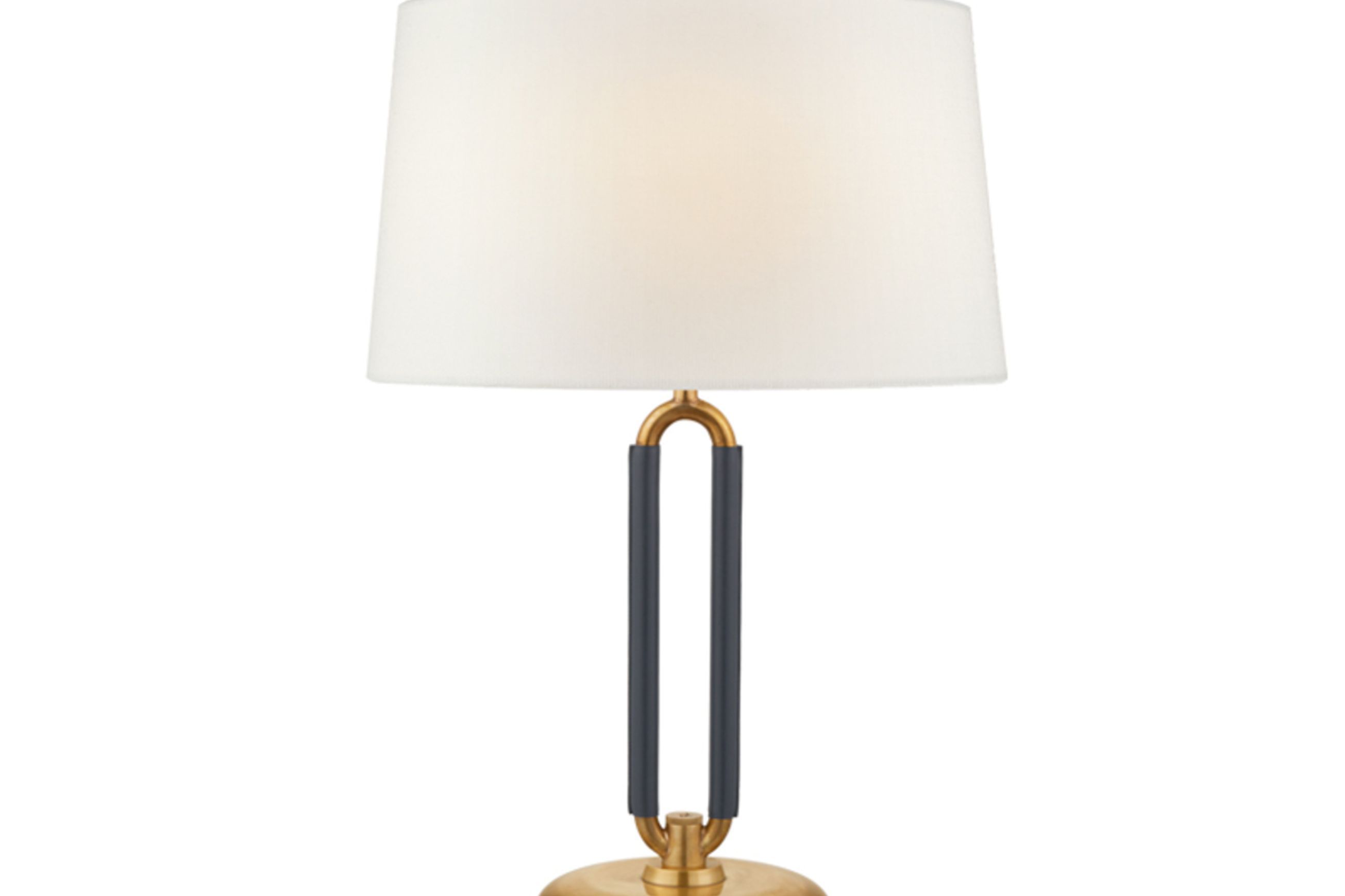 Cody Medium Table Lamp – Natural Brass/Navy