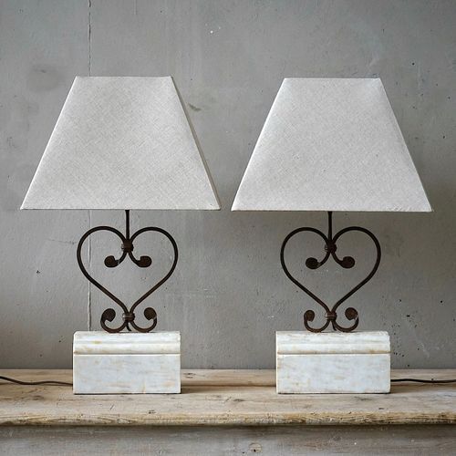 French Architectural Element Lamps (Pair)