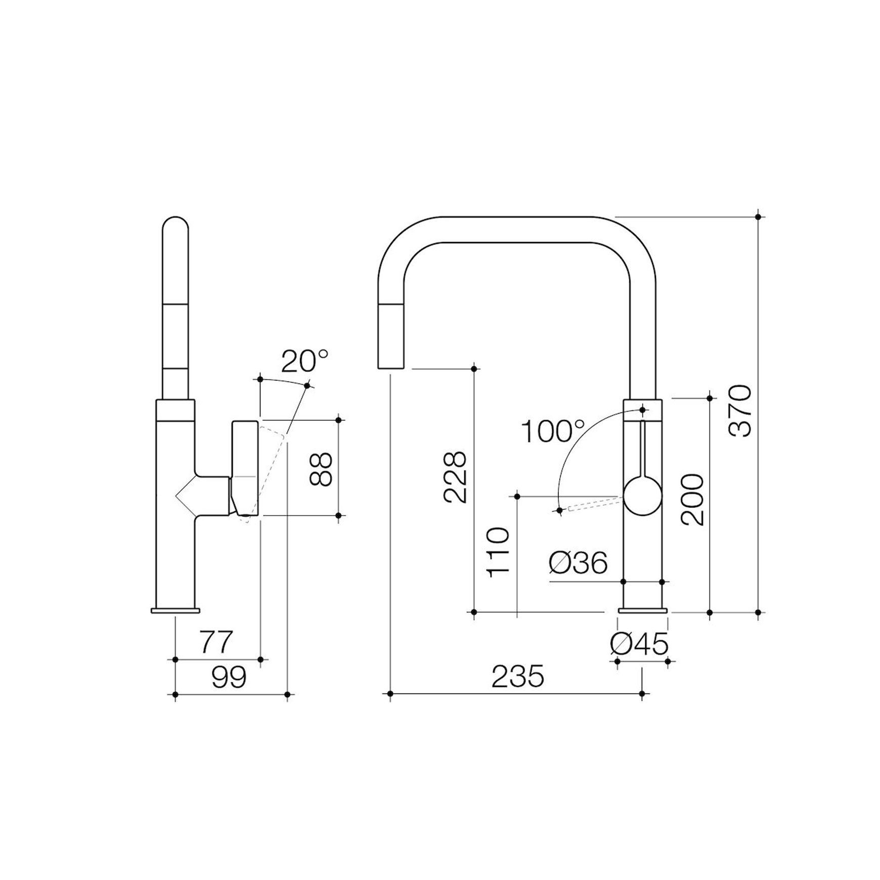 Urbane II Pull Out Sink Mixer - Lead Free
