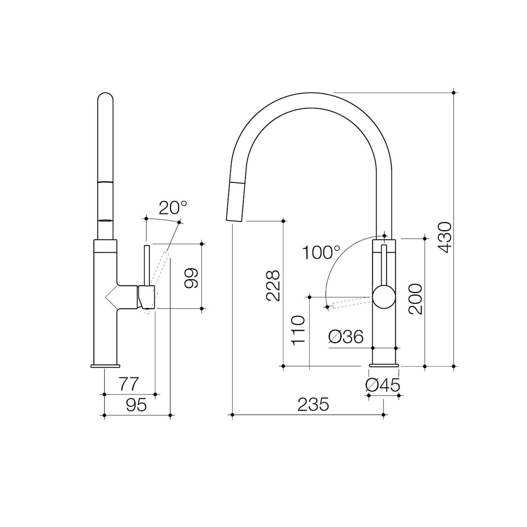 Liano II Pull Out Sink Mixer