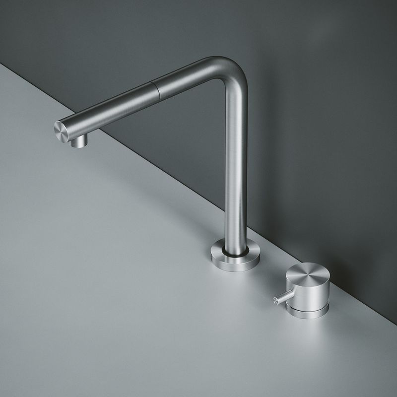 QUADRO Height Adjustable Kitchen Tap with Pull Out Spray