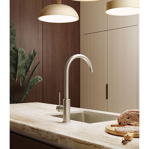 Minimalist MK2 Sink Mixer Goose Neck