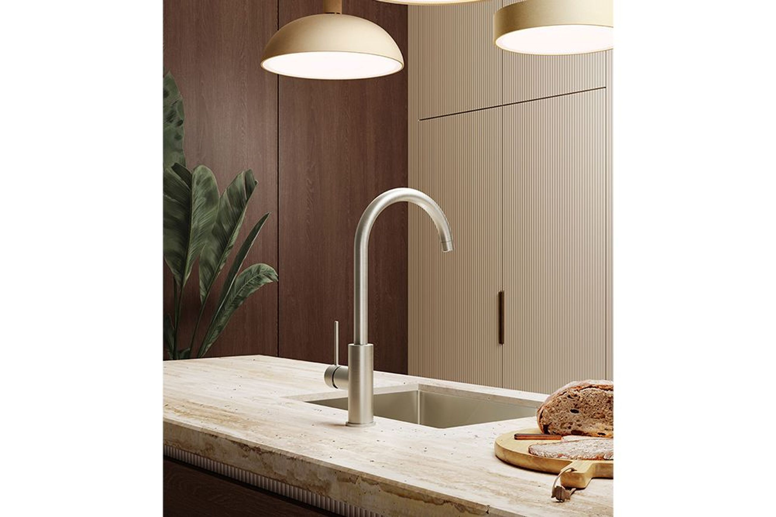 Minimalist MK2 Sink Mixer Goose Neck