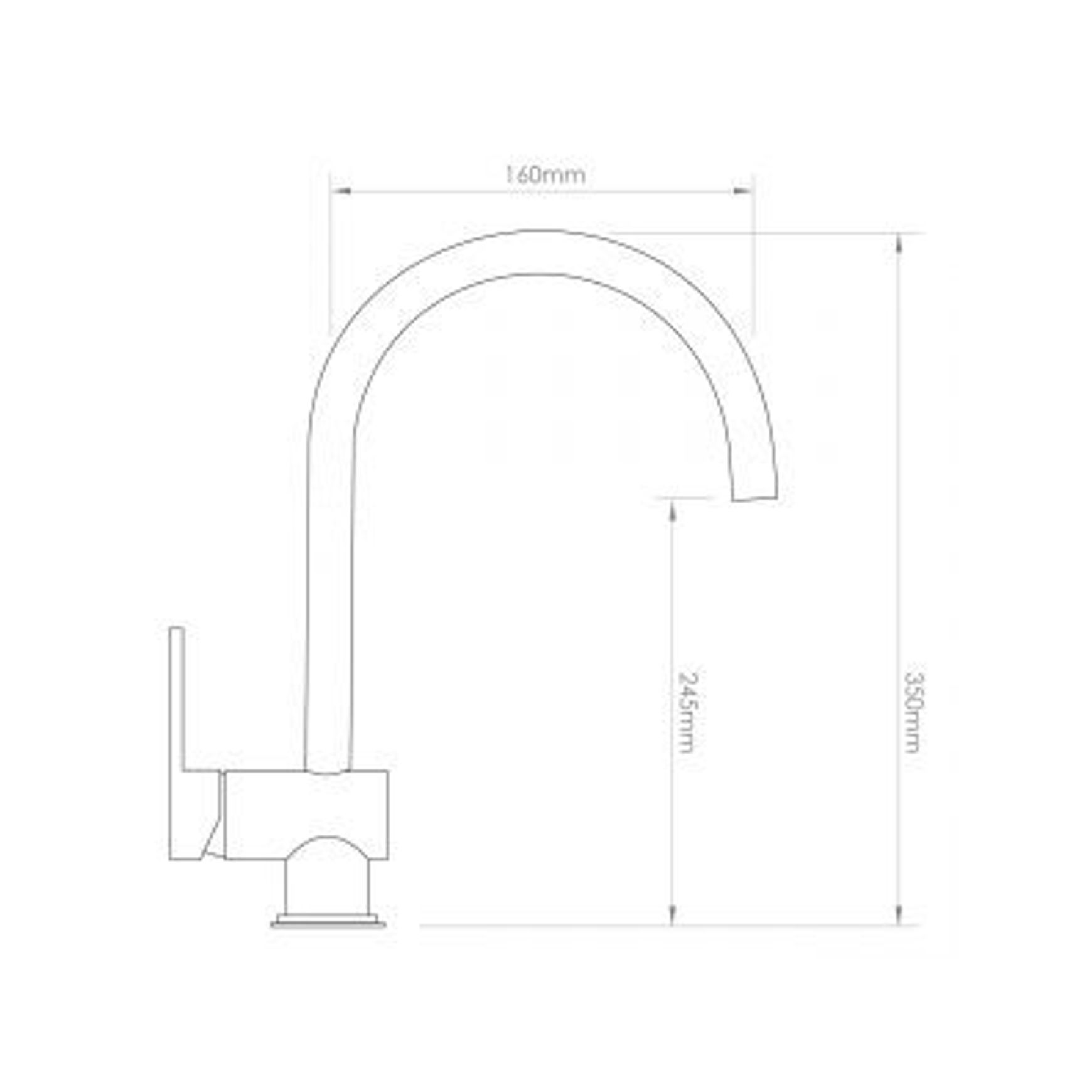 Voda Hi Rise Gooseneck Sink Mixer