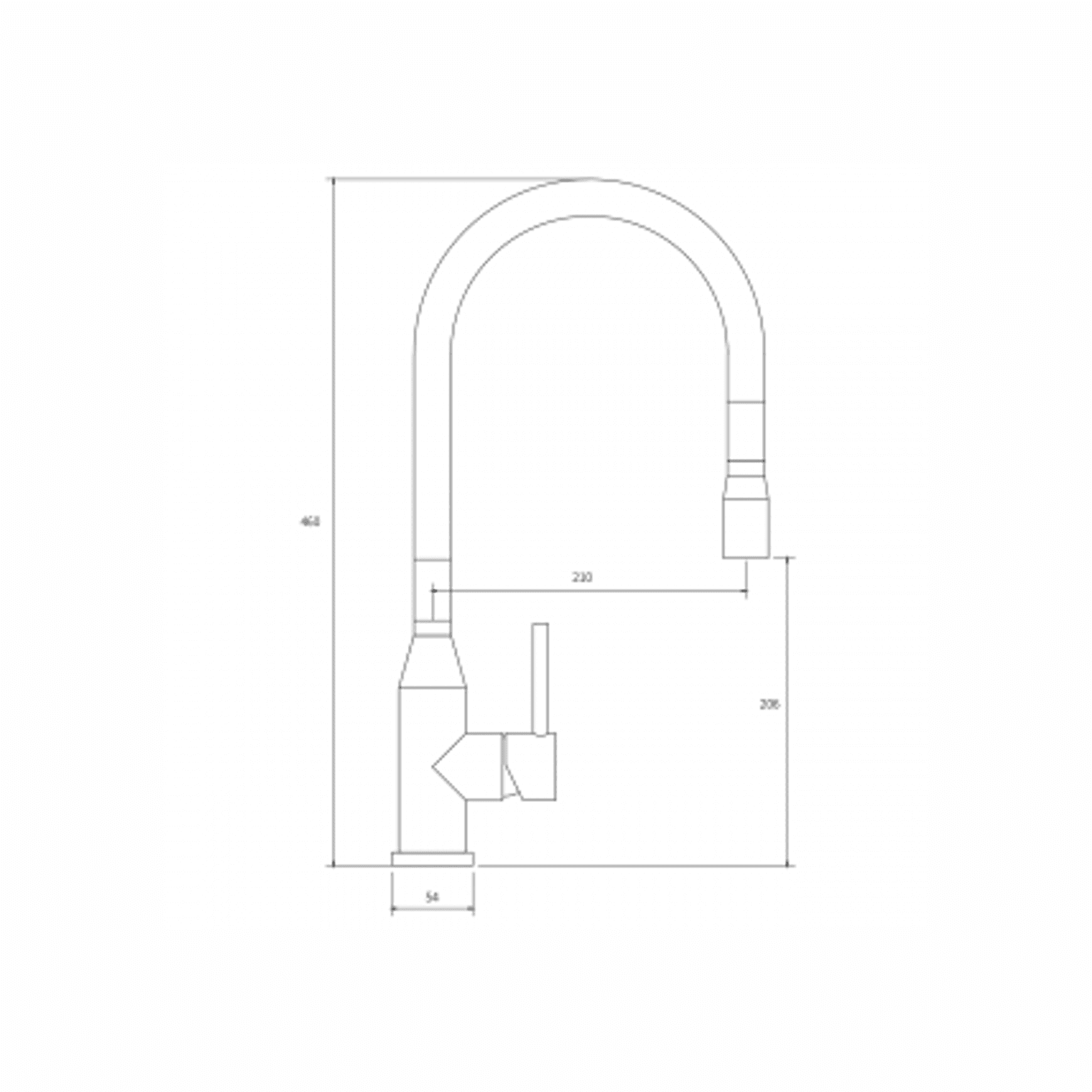 Stainless Minimal Pulldown Sink Mixer