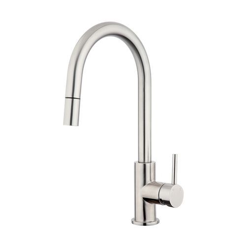 Stainless Gooseneck Minimal Pull Out Sink Mixer
