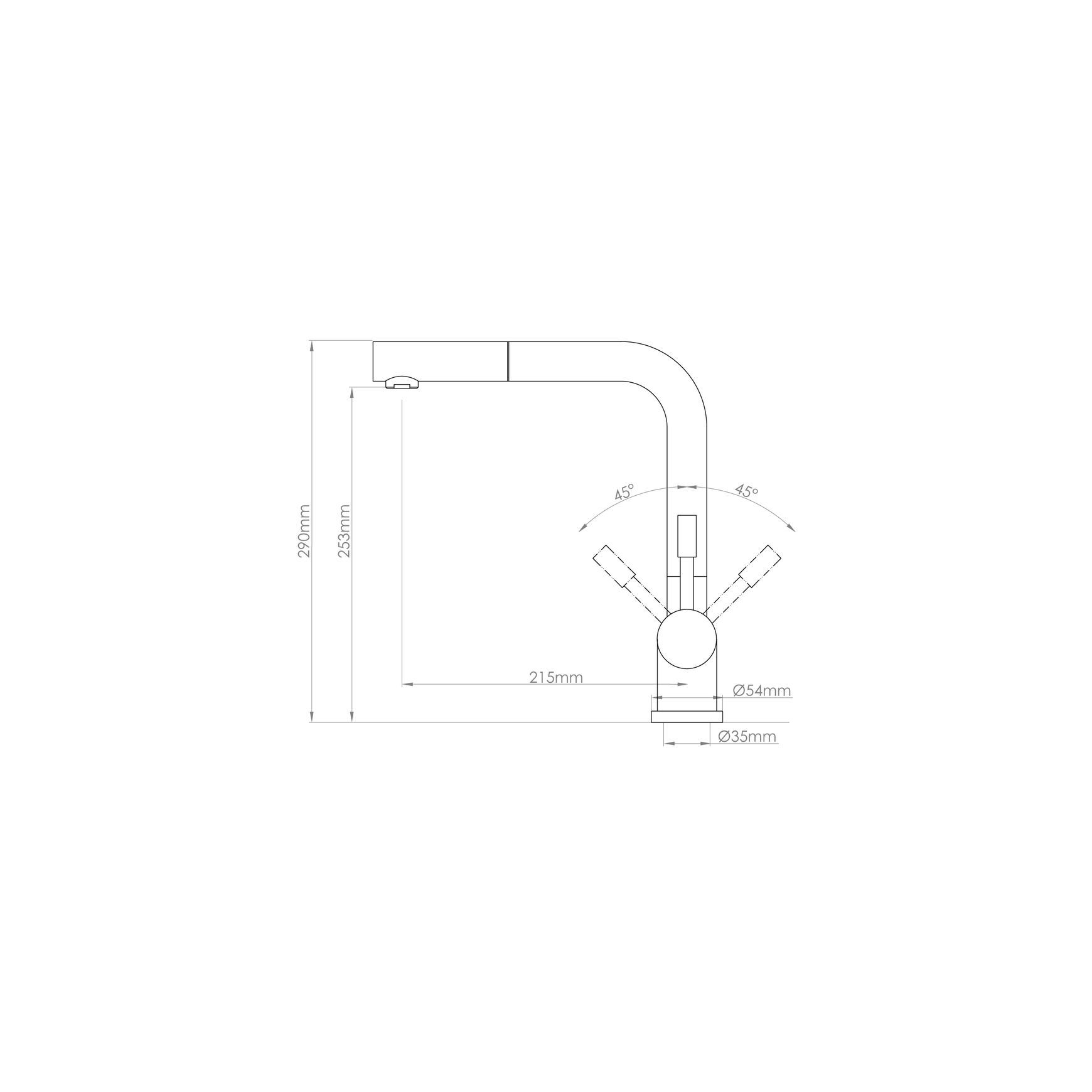 Stainless Pull Out High Rise Sink Mixer