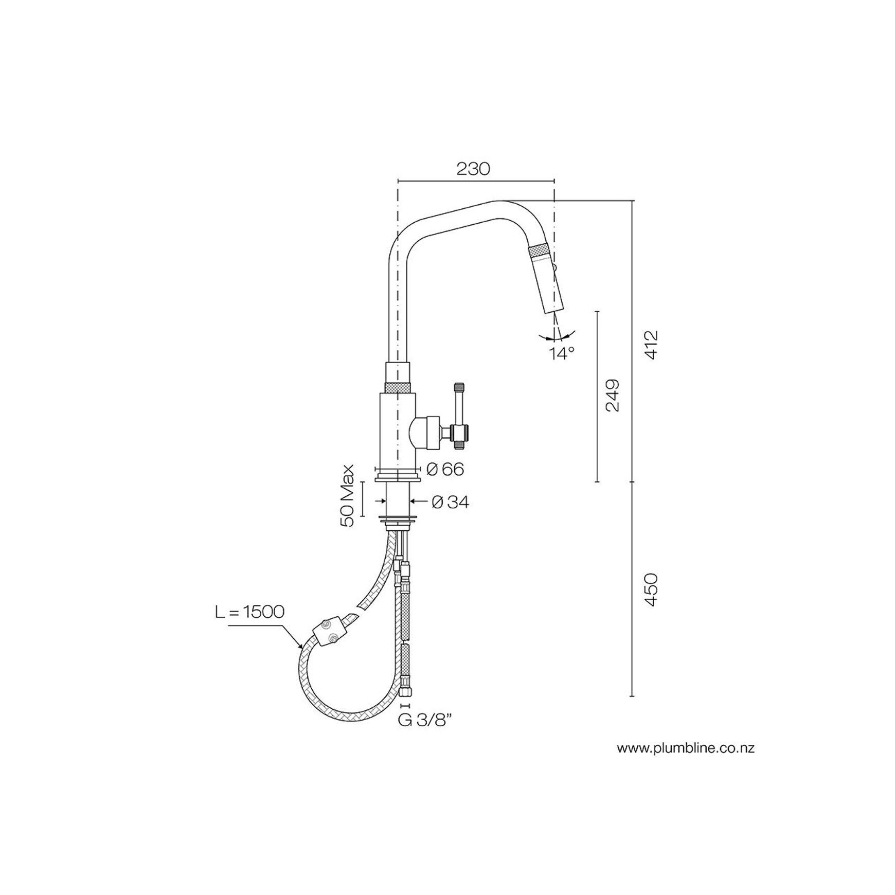 Arena Kitchen Mixer With Pull Out Spray