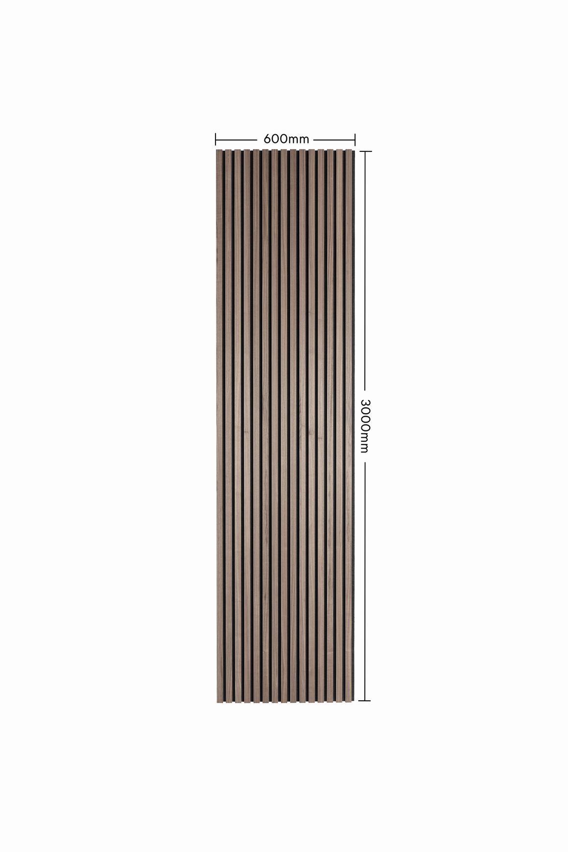 Grey Oak Acoustic Timber Slat Panel dimensions