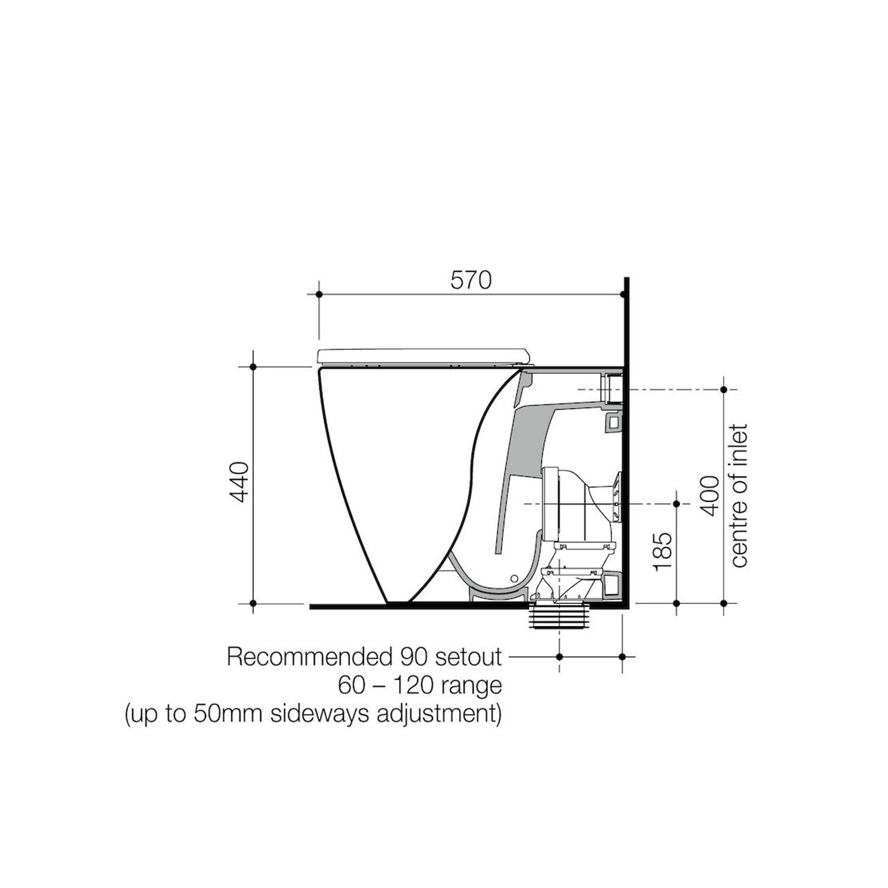 Urbane II Cleanflush Wall Faced Back Inlet Pan
