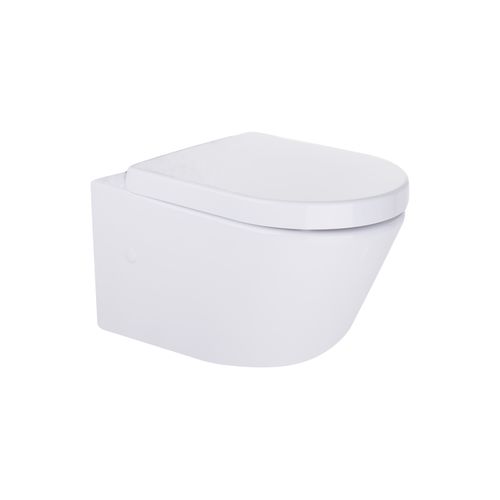 Vivo Wall Hung Pan Thick Seat Rimless Gloss White