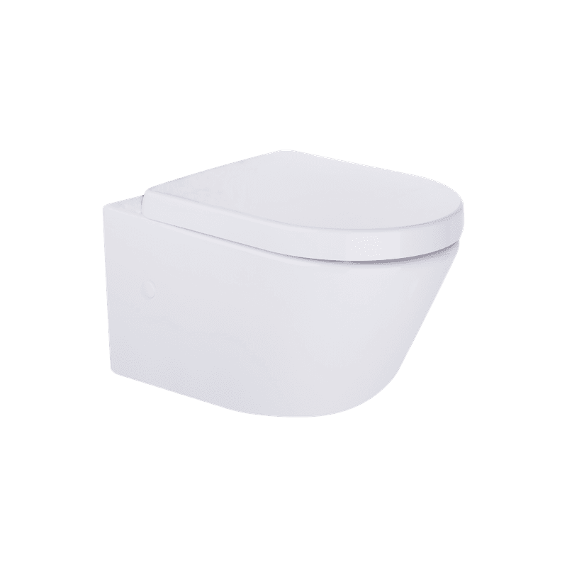 Vivo Wall Hung Pan Thick Seat Rimless Gloss White
