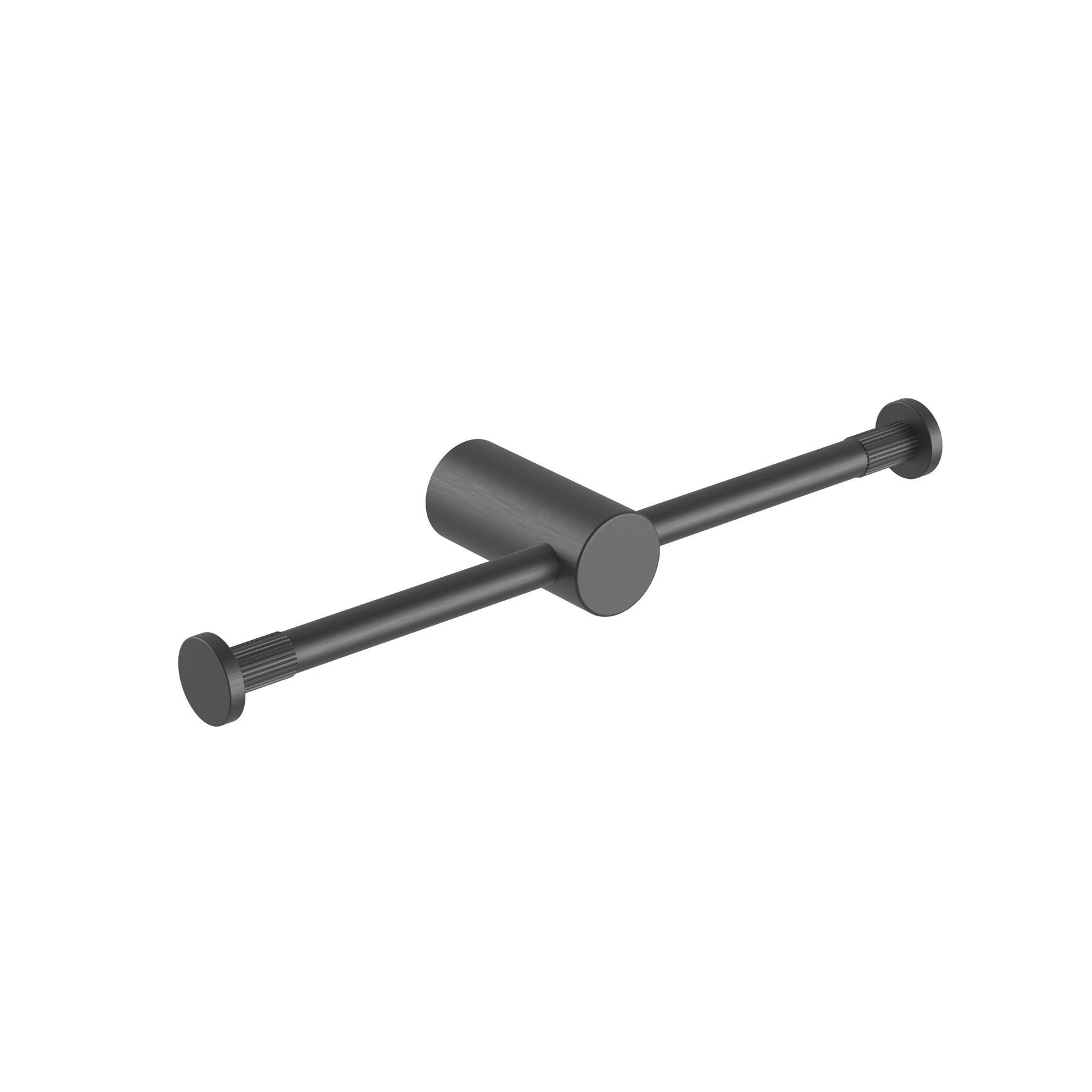 Caddence Double Toilet Paper Holder Gun Metal Grey
