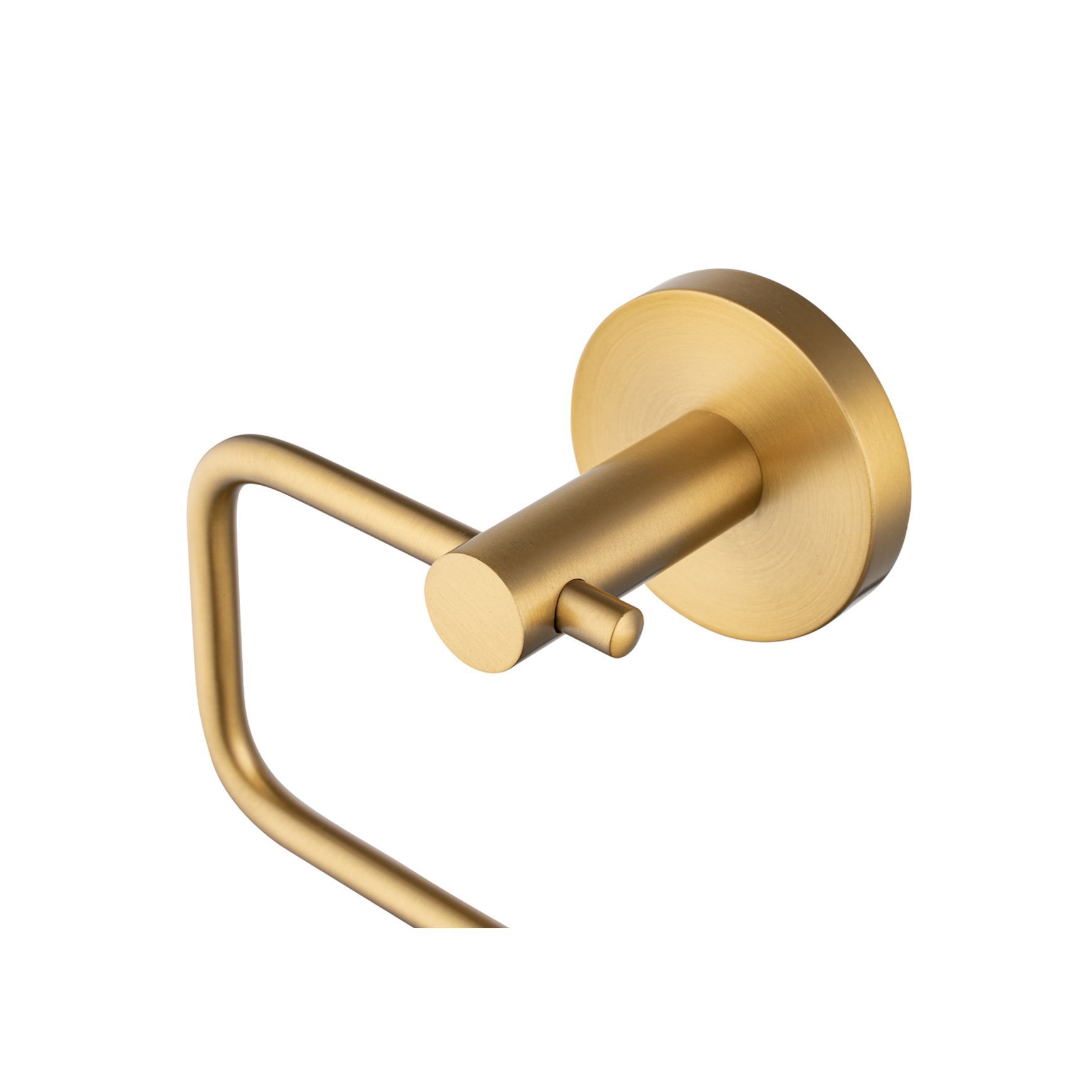 Lucid Pin Toilet Roll Ring Brushed Brass