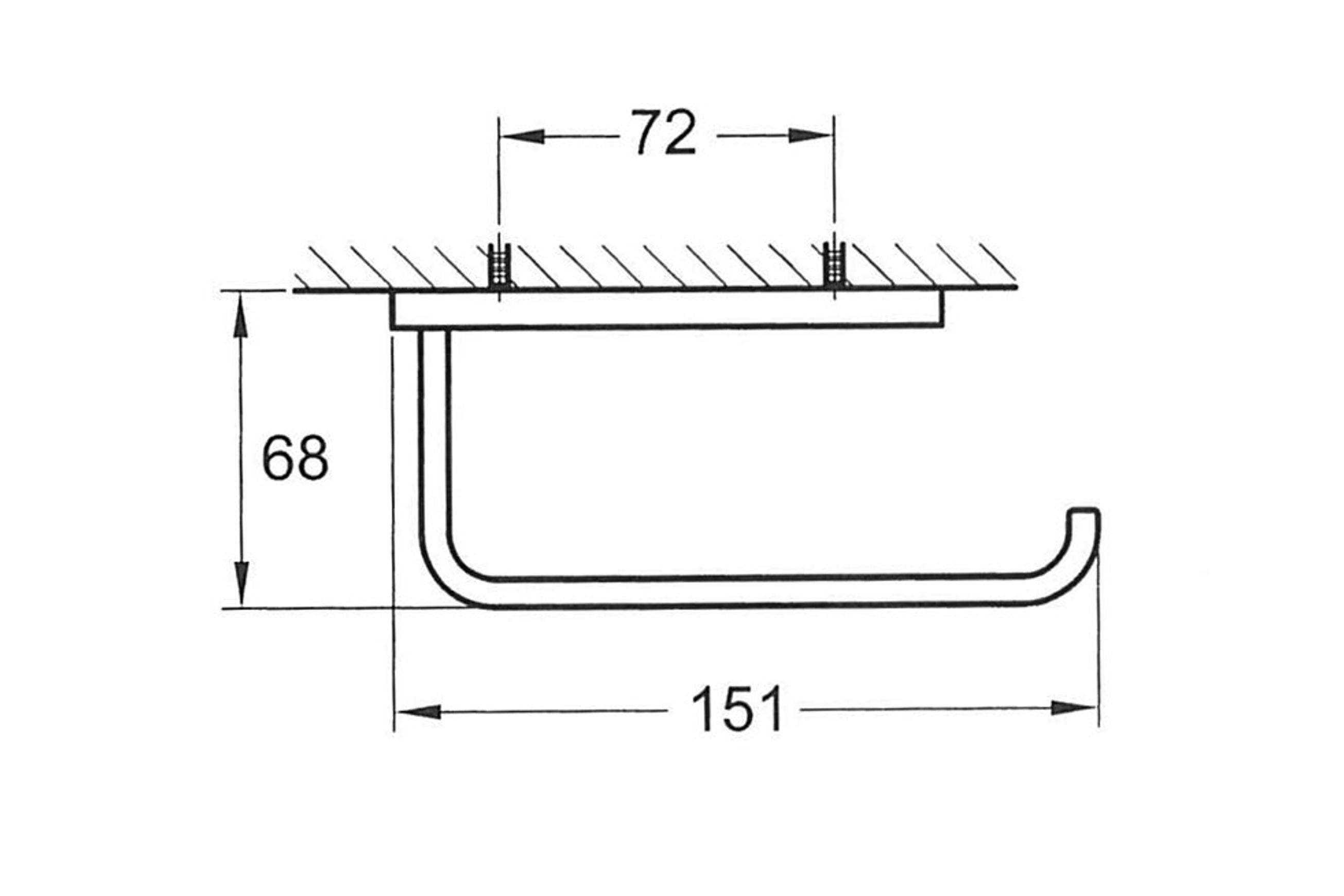Cubic Toilet Roll Holder Satin Black dimensions